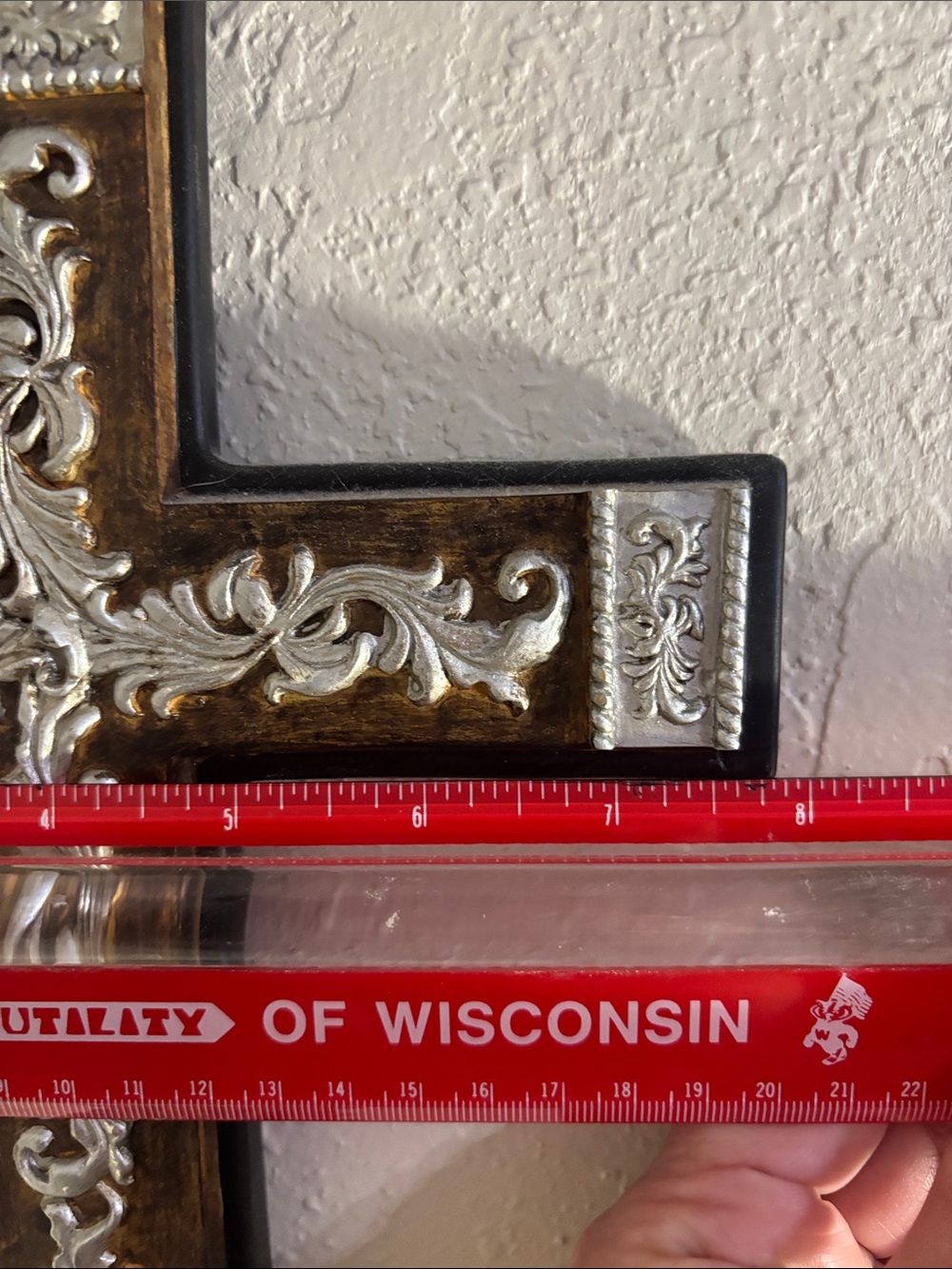 Demdaco Brown and Silver Ornate Wall Cross - Picture 3 of 9